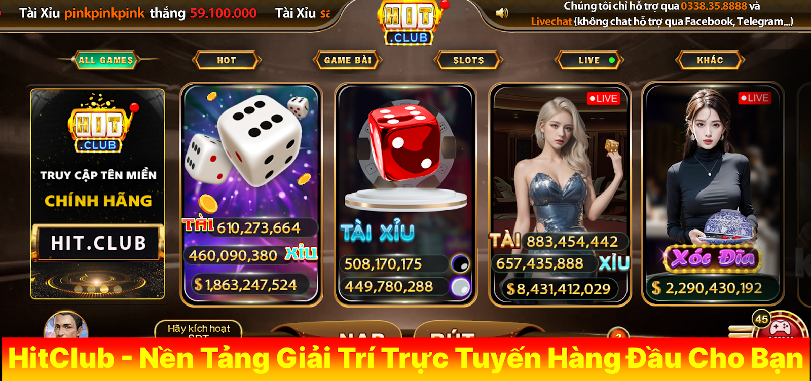 hitclub nền tảng giải trí