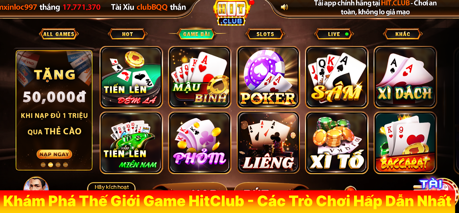 hitclub khám phá thế giới game 